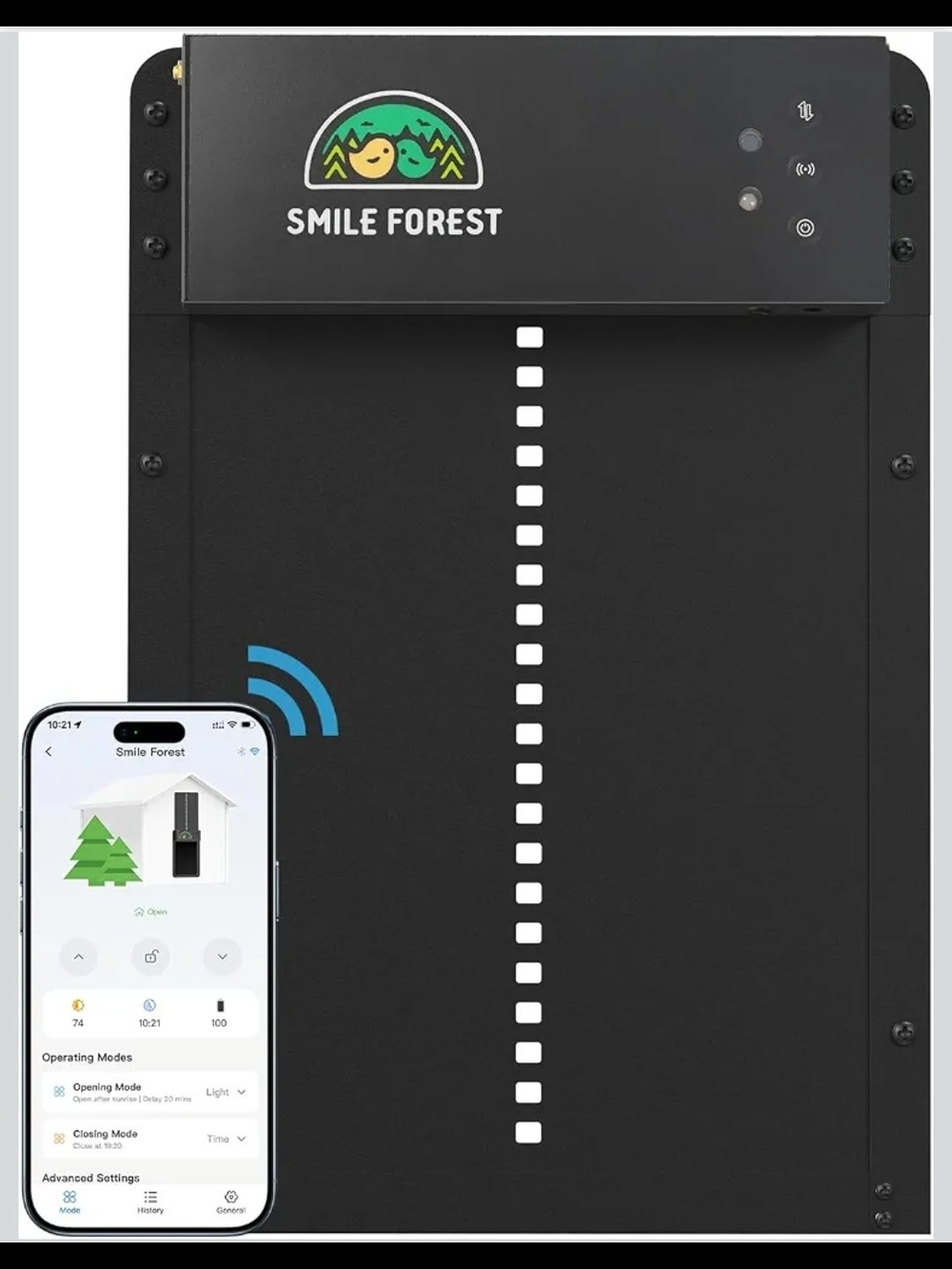 Smart Automatic Chicken Coop Door Solar Powered WiFi App Timer Anti-Pinch IP65